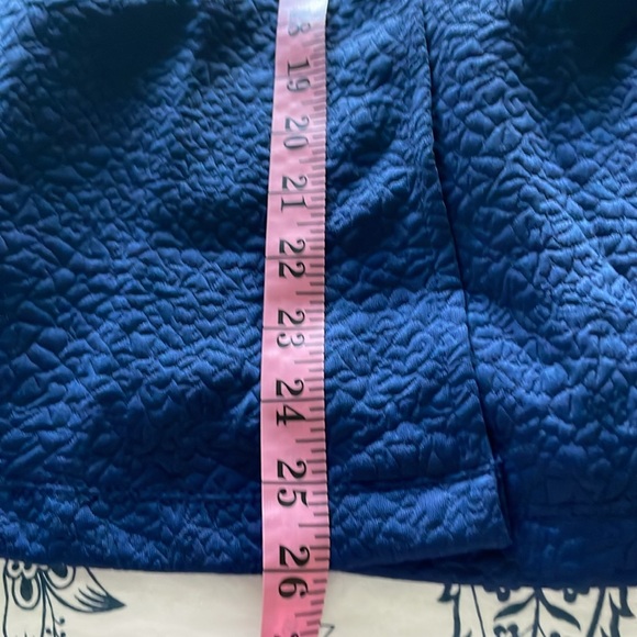 Tahari Girls Blue Faux Fir Trim Quilted Coat with Crystal Buttons Size Small - Picture 8 of 8